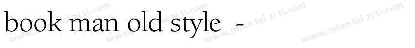 book man old style字形字体转换